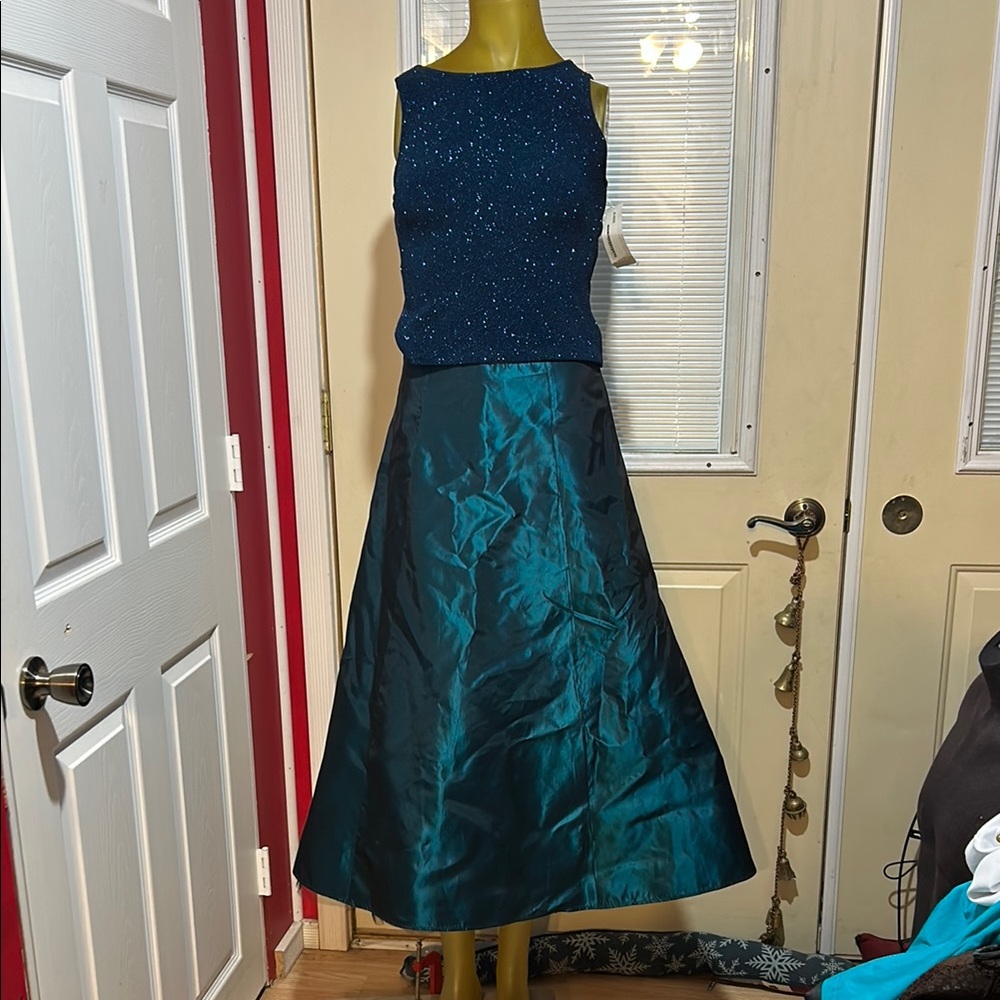 NWT Stepping out Elegant Blue Sleeveless Gown